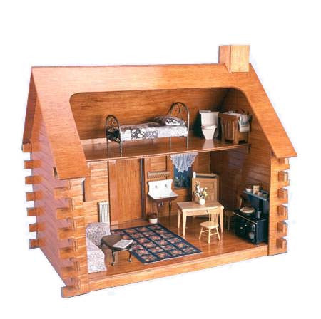 Log cheap cabin dollhouse